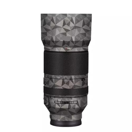 Funda protectora de vinilo para lente de cámara Sony FE 70-300 mm f/4.5-5.6, diseño Triangle Titanium miniatura 1