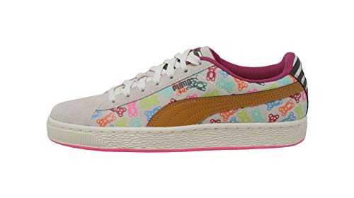 PUMA Junior/Big Kid's Shoes Suede Whisper White Sneakers 367885-01G (4 M US Big Kid)2