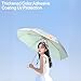 lilaBelle]Fashionable 【Colorful UV- Umbrella】 with Strong Fiberglass Frame - Lightweight & Portable, Champagne Gold Curved Handle | for Protection and Rain, Perfect for Women’s Use