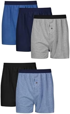 Hanes Men's Men's ComfortSoft Underwear Boxers, Soft Knit Moisture-Wicking Jersey Boxers, Multi-Packs Available Boxer Shorts (Pack of 6)