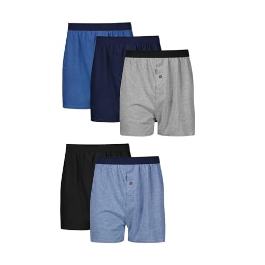 Hanes Cueca boxer masculina Comfortsoft com cós flexível confortável, Sortido - Pacote com 5, XXG