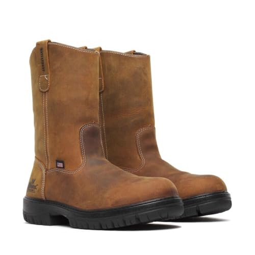 Thorogood Genesis Series Wellington Soft Toe Waterproof Work Boot for Men - Durable Leather, Slip-Resistant, All-Day Comfort