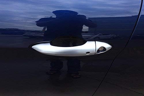 Miniatura 4 de YIWANG - Juego de 8 tapones cromados para tirador de puerta para Alfa Romeo Giulia 4 puertas 2017-2019