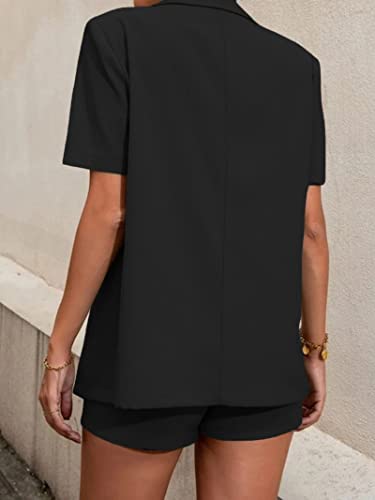 Women's 2 Piece Sets Suits Business Casual Outfits for Women Interview Outfits for Women High-Waist Office Outfit Shorts Suit2