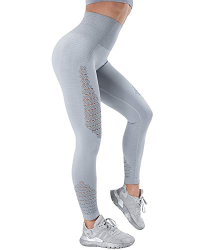 ATHVOTAR Meia-calça de treino sem costura para mulheres – Calça legging de cintura alta para academi