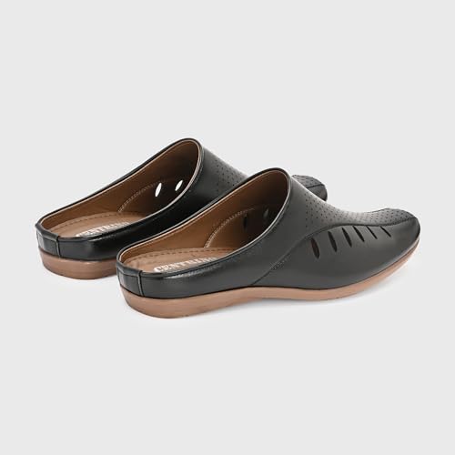 Image of Centrino Men's Casual Slip-On Sandals |Comfortable Back-Open Relaxed Fit Mule|Slip-On Half Shoe with Cushioned Insole for Office,Casual,Home,Outdoor,Driving,Summer Everyday Comfort(8107)