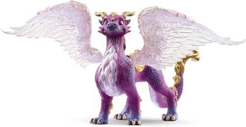 Schleich Bayala - 7" Nightsky Dragon Figurine Toy with Moveable Wings - Cute Fantasy Fairy Animal Figure for Girls and Boys - Purple Wyvern Mythical Creature for Imaginative Play - Kids Age 5+ | 70762