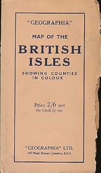 Map "Geographia" Map of the British Isles Showing Counties in Colour Book