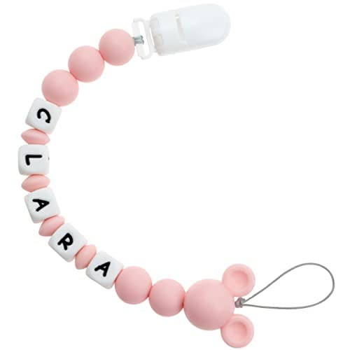 Customizable Stroller Clip Personalized Name, Personalized Clip with Name (Pink)