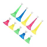 SKISUNO 10pcs Soccer Fan Horns Cheering Trumpets for Football Matches Loud Noisemakers for Adults for Sporting Events and Parties Random Color