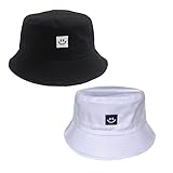 ropa para pescadores Encantador y elegante: estos sombreros de pescador impresos con un lindo patrón de cara sonriente, se ven clásicos y elegantes, le agregan una sensación de estilo artístico.