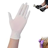 XKrmp Heavy Duty 6 Mil Nitrile Gloves   Disposable Latex Free Gloves for Mechanics, Automotive & Industrial Use, Rubber Gloves for Cooking Food Prep & Cleaning, Powder Free (20Pcs,White)