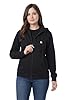 Bahob® Womens Ladies Plain Zip Up Hoodie Long Sleeve Sweatshirt Full Zip Top Soft Jumper Jacket Hoodies Top S-6XL (Black, 3XL) #1