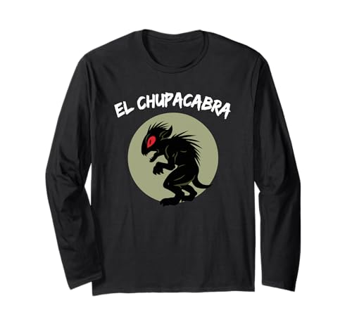 Funny Mexican El Chupacabra Cryptid Lover Manga Larga