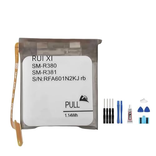 RUI XI Batería compatible con Samsung Gear 2 R380 Neo SM R381 250 mAh 3.8 V EB BR380FBE