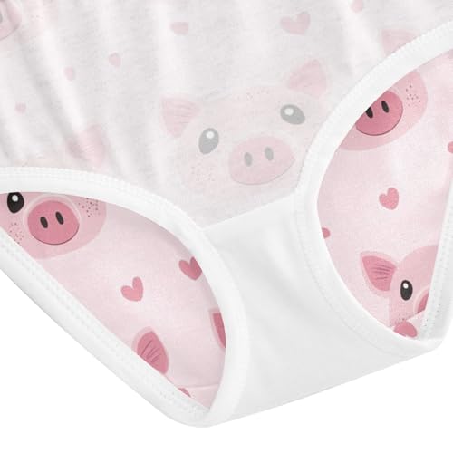 Wusikd Cute Piglet Girls' Underwear Cotton Pink Girls Briefs Soft Toddler Underwear 2T 5
