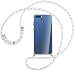 Produktbild mtb more energy Handykette kompatibel mit Honor 10 (5.84'') - weiß+grau gestreift - Smartphone Hülle zum Umhängen - Anti Shock Full TPU Case