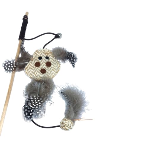 Brinquedo Varinha para Gato Ratinho com Pena