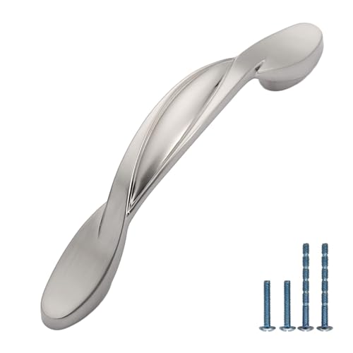 Image of Asidrama 20 Pack 3 Inch(76mm) Brushed Nickel Cabinet Pulls Heavy-Duty Solid Kitchen Cabinet Handles Satin Nickel Drawer Hardware for Bathrooms Cupboard