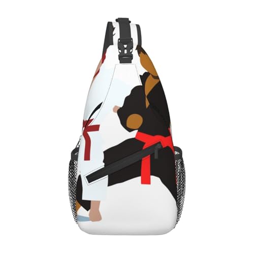 Sac poitrine Karaté Boy stylé pour voyages et déplacements urbains avec sangle zippée