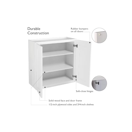 Image of Design House Brookings Kitchen Wall Cabinet, 36 inch, White