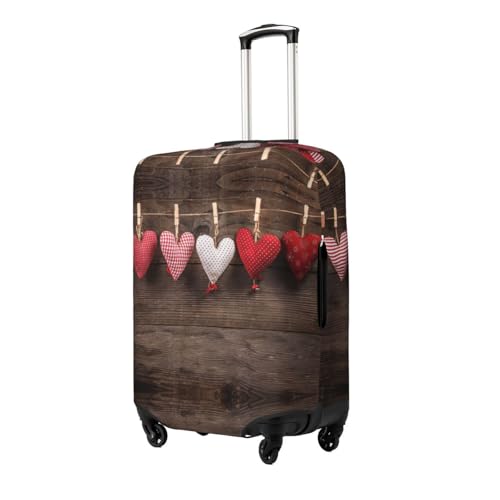 Valentine'S Hearts Print Luggage Suitcase Cover Protector Luggage Washable Covers With Concealed Zipper2