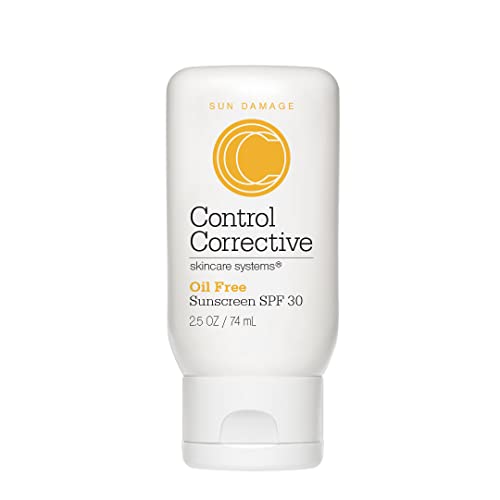CONTROL CORRECTIVE Oil Free Sunscreen SPF 30 For Face & Neck, All Skin Types– Broad Spectrum UVA/UVB Protection + Lightweight Moisturizing Formula – 2.5 oz Non-Comedogenic