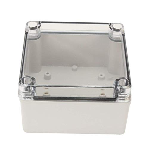 YXQ 125x125x75mm Junction Box Clear Cover ABS IP66 Waterproof Project Case Enclosure PC Transparent Cover (5 x 5 x 3 inches)