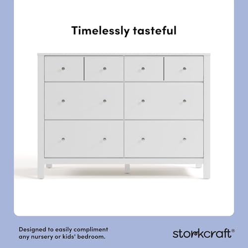 image for Storkcraft Horizon 6 Drawer Dresser (White with Driftwood) – GREENGU