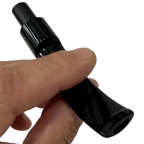 Gebogenes Mundstück mit 10 mm Aufnahme aus Bakelit Ebonit Vulcanit für Pfeife Bent 4637_01