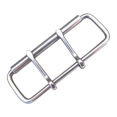 Colaxi Belt Buckle Gym Accessory Replace Universal Casual Fashion Replacement Stainless Steel Double Prong for Formal Wear DIY Jeans, L