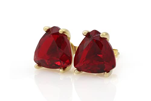 Boucles d'oreilles grenat chic or jaune grands bijoux précieux haut de gamme
