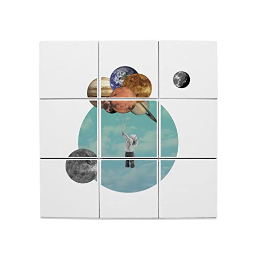 Carreaux céramique décoratif pour chambre enfant surréalisme planete ballons