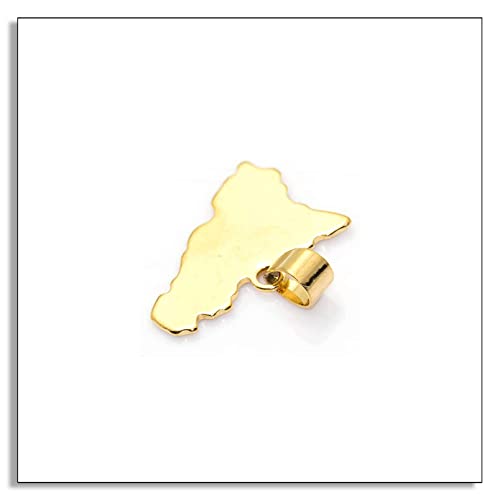 Fashion 18K Gold Plated Alloy Sicily Map Pendant Necklace,20inches Link Chain4