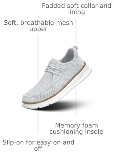 Image of Mens Slip-on Loafers Comfortable Boat Shoes Casual Walking Sneakers Mesh Business Oxfords Work Lightweight Soft Sole
