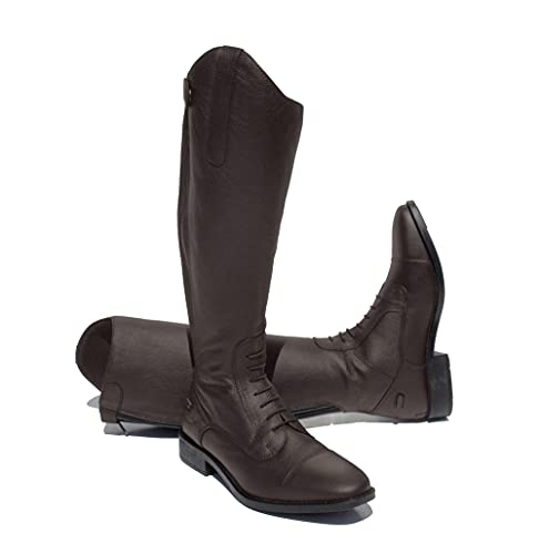 Botas de equitación largas de cuero en color marrón y talla 41