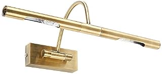 MiniSun Modern Adjustable Antique Brassed Twin LED Picture Wall Light - Complete with 2 x 3W G9 LED Bulbs