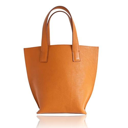 [artigianoworks] トートバッグ ハンドバッグ 姫路レザー 大容量 通勤 通学 旅行 軽量 レディース おしゃれ キャメル ak-54ks