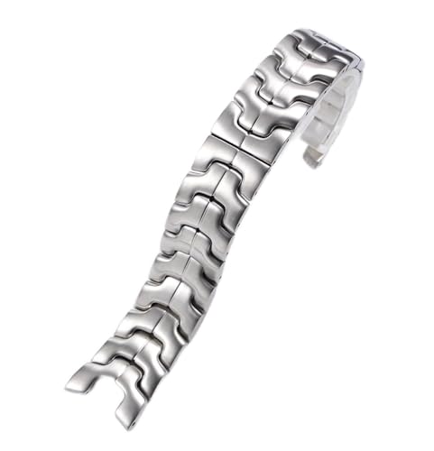 Bracelet TAG Heuer 21mm en acier inoxydable massif LUGEMA maille argentée haut de gamme
