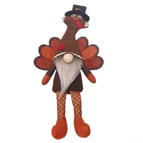 Squisita decorazione del Ringraziamento: migliora il tuo arredamento del Ringraziamento con questo squisito set di bambole di tacchino. Queste bambole sono progettate con cappelli, sciarpe e adorabili espressioni per rendere la tua scrivania o casa straordinaria durante le festività natalizie.