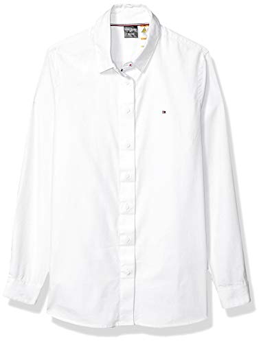 Tommy Hilfiger Women's Adaptive Shirt with Magnetic Buttons, Classic White, X Small