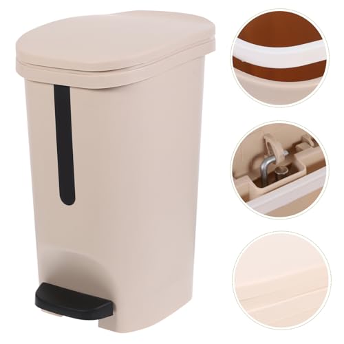 Caneca de basura de plástico 13 galones con tapa miniatura 6