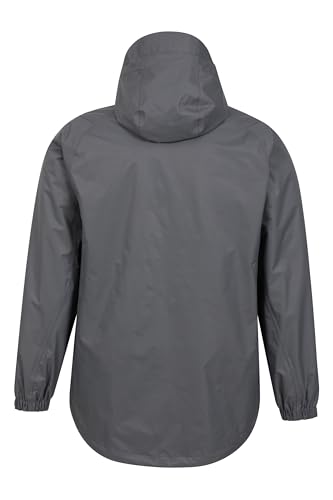 Mountain Warehouse Bracken Extreme Mens 3 in 1 Waterproof Jacket – Adjustable Mens Coat, Warm Rain Jacket, Headphone Compatible Outerwear – For Camping, Walking Dark Grey XS - Image 4