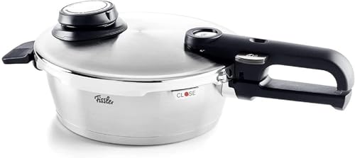 Fissler Vitavit Premium/Schnell-Bratpfanne (1,8 L, Ø 18 cm) Edelstahl-Dampfkochtopf,4-Garstufen, inkl. Einsatz - Induktion
