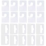 Jomevia Clear Self Adhesive Hang Tabs Hooks Plastic Display Hand Tabs Slot Hole J-Hook Folding Tab for Store Retail Display(200 Pieces, 2 Styles)