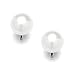 Mariell White Pearl 9mm Stud Clip-On Earrings - Genuine Shell Pearls - Organic Mother of Pearl Finish
