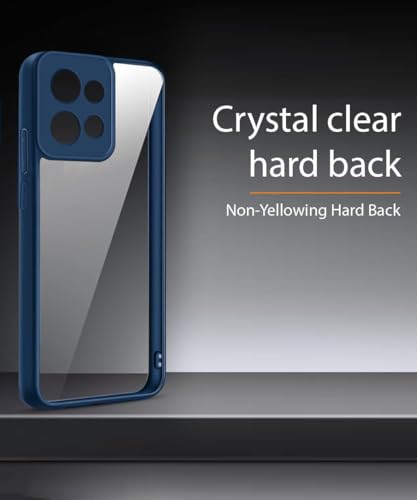 Image of WOW IMAGINE Shockproof Hybrid Back Cover for Motorola Moto Edge 50 5G | Hard Slim fit Back Case | PC & TPU | Clear Transparent Case - Blue