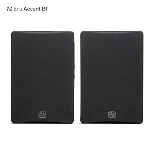 PreSonus Eris Accent BT 60W Powered Bookshelf Bluetooth Speakers – Studio Monitors for Turntable, Home, 4" Woofer, Silk Tweeter, USB-C, Optical, RCA, Coax, Remote, Sub Out, Wired Option, Wood Grain