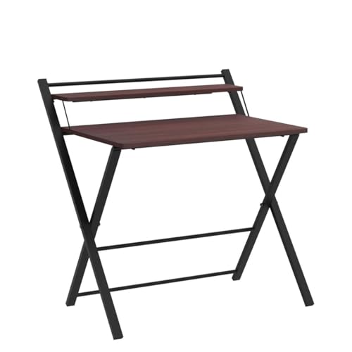Image of InnoFur Meleti Folding Study Desk (Large)|Foldable Office Table|Adjustable Laptop Cum Computer Table Big (Black, Regular)