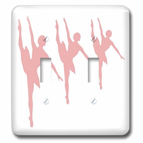 3 ballerines roses plaque de prise déco danse classique - 2
